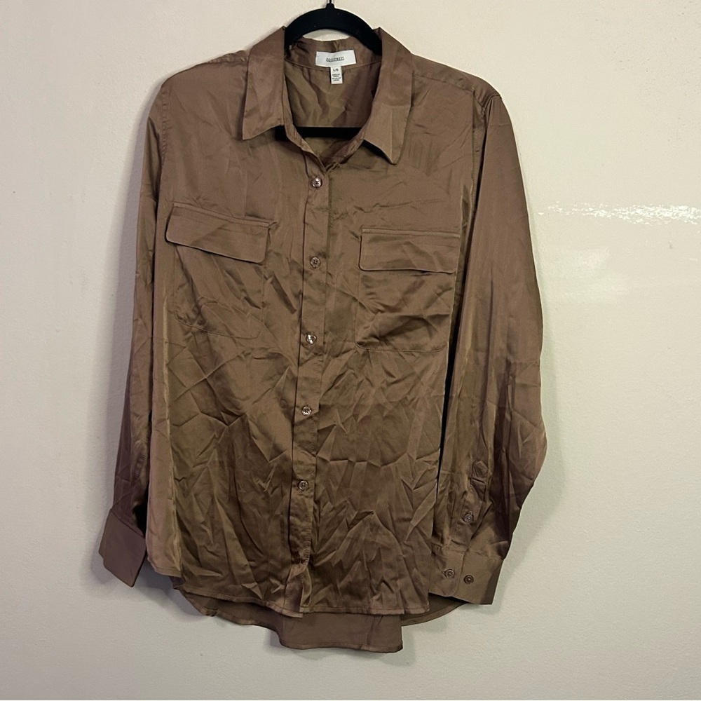 Equipment Satin Sleepwear Button Down